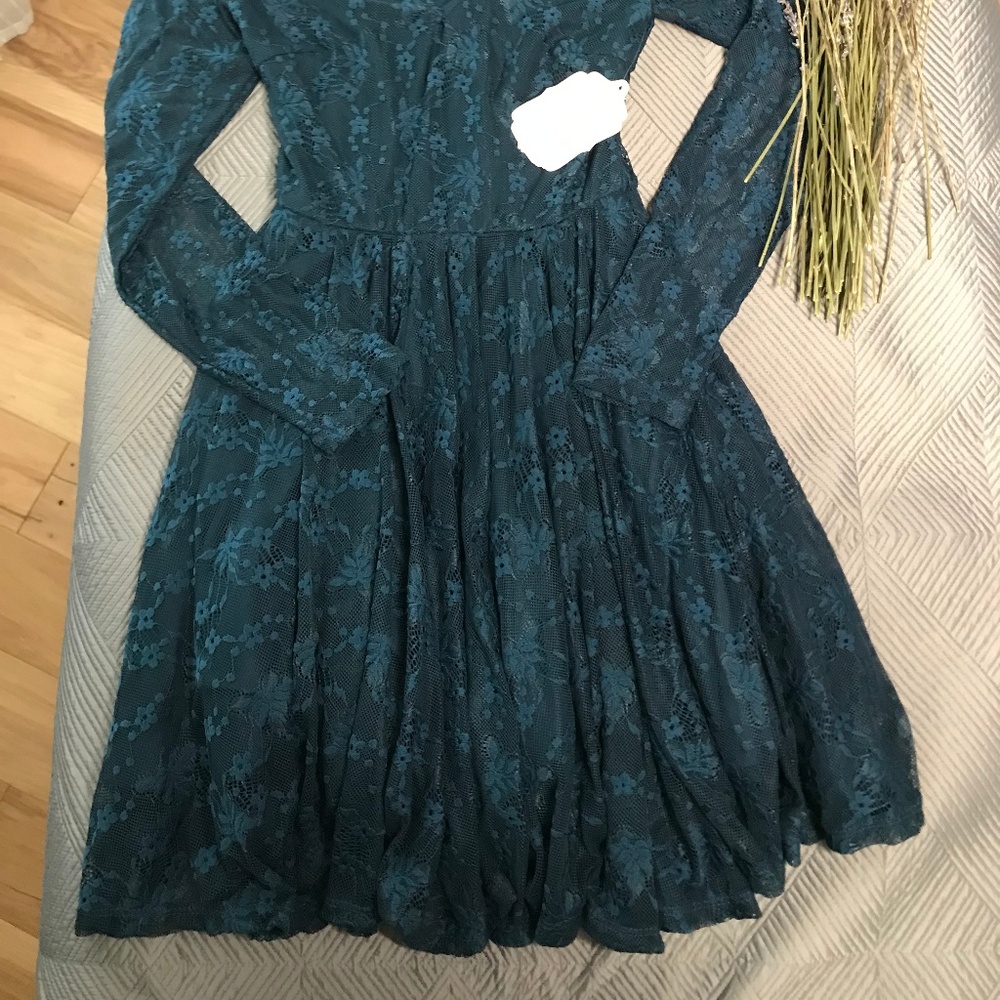 altar'd state teal blue lace dress | NWT - Picture 2 of 7